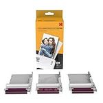 30 Pack Kodak 4PASS Real Photo (2.1"x3.4") & Laminate Process Cartridge, All-in-One Paper and Color Ribbon Refill-Compatible with Kodak Mini 2, Mini 2 Plus, Mini 2 Retro, Mini Shot, Mini Shot 2 Retro