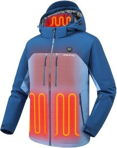 Venustas Men’s Heated Utility Jacket with 12V Battery, MaxHeat 140°F, Softshell Heated Coat for Hiking, Skiing, Outdoor Work