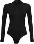 Black Leotard For Women Turtleneck