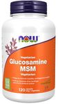 NOW Supplements Vegetarian Glucosamine and MSM Capsules, 120 Count