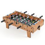 GYMAX Tabletop Foosball Game, 27” Mini Foosball Table with 2 Balls & Score Keeper, Easy Assembly Compact Indoor Table Soccer Game for Kids Adults Family