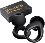 Ear Plugs for Sleeping Noise Cancelling, Reusable Silicone Earplugs for Sleeping, Deep Focus, Noise Reduction, Travel, High Fidelity Hearing Protection (Black)