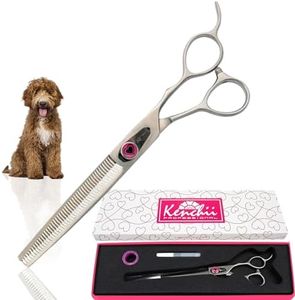 Kenchii Dog Grooming Scissors |46 Tooth Dog Grooming Thinning Shears | Thinning Shears For All Dog Breeds | Pet Hair Blending Scissor | Pet Grooming Accessories | Love Collection