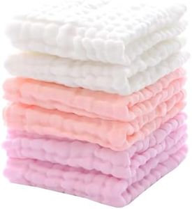 Baby Muslin Washcloths 6 Pack Baby Bath Towel Natural Cotton Baby Wipes Soft Newborn Baby Face Towel for Sensitive Skin Baby Registry Shower