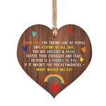 Rainbow gifts | Keeping us safe wooden plaque | thinking of you - miss you gifts for best friend Keyworker | cheer up gifts | inspirational gifts for women for her