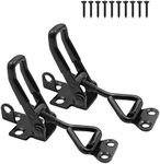 2 Pack Adjustable Black Toggle Clamp Latch(4002) Heavy Duty 550 lbs Capacity Toggle Latch & Quick Release Metal Pull Latches, Easy to Install for Lid Box Case Door Smoker(come with 10pcs 0.78" Screws)