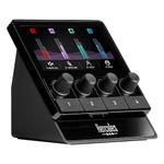 Hercules Stream 100, Intuitive audio controller to manage livestreams in real time, Up to 8 tracks, LCD Screen, high resolution encoders, 4 actions buttons and customizable interface