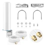 Outdoor 4G 5G LTE Antenna 10-12dBi High Gain Omni-Directional WiFi Antenna with Dual SMA Male Cables and TS9 Adapters 698-3800MHz for Improved Connectivity with Routers and Hotspots