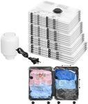 Vacuum Storage Bags 20 Combo, Space Saver Bags with Travel Electric Pump, Compression Airtight Sealer Bags for Clothes, Bedding, Pillows, Comforters, Blankets