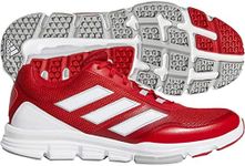 adidas Men's Speed Trainer 5 Baseball Shoe, Team Power Red/White/Silver Metallic, 8.5