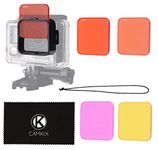 CamKix Diving Lens Filter Kit compatible with GoPro HERO 4 Black, Silver HERO+ HERO+, HERO and 3+ - fits Standard Waterproof Housing - Enhances Colors for Various Underwater Video