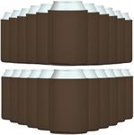 TahoeBay Bulk Blank Can Cooler Sleeves (100-Pack) Sublimation Blanks for Vinyl Plain Collapsible Foam Can Sleeves Coolers Beer Soda Cans and Bottles Custom Drink Assorted Solid Color (Chocolate Brown)