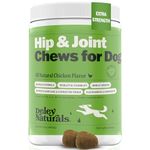 Deley Naturals Dog Hip and Joint Supplement - MSM with Glucosamine Chondroitin for Dogs - Hip and Joint Supplement for Dogs Advanced Arthritis Relief - 120 Soft Chews Dog Supplements - Made in USA