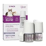 Comfort Zone MultiCat Calming Diffuser Kit, Cat Pheromone Spray, 2 Pack Diffuser Kit, New Formula (100540199)