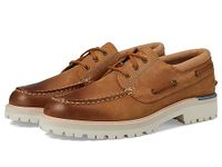 Sperry Men's A/O Lug 3-Eye Boat Shoe, Tan/White, 8 M US