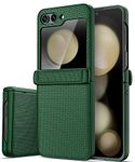 Vihibii for Samsung Galaxy Z Flip 5 Case with Hinge Protection & Back Screen Protector, Ultra Thin Shockproof Rugged Full Body Protection Phone Cover Case for Samsung Galaxy Z Flip 5 5G 2023, Green
