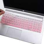 VNJ ACCESSORIES Keyboard Protector Silicone Skin Cover for HP 15 Thin & Light 15.6-inches FHD Laptop Laptop (15s-gr0010au) - GR Pink