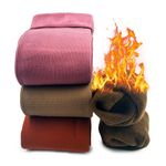 ZensoO Women Wool Socks Super Thick Thermal Hiking Winter Warm Boot Heavy Soft 3 Pairs, Cozy Socks for Extreme Cold Weather Cozy Long Crew Socks Free Size Pack of 3