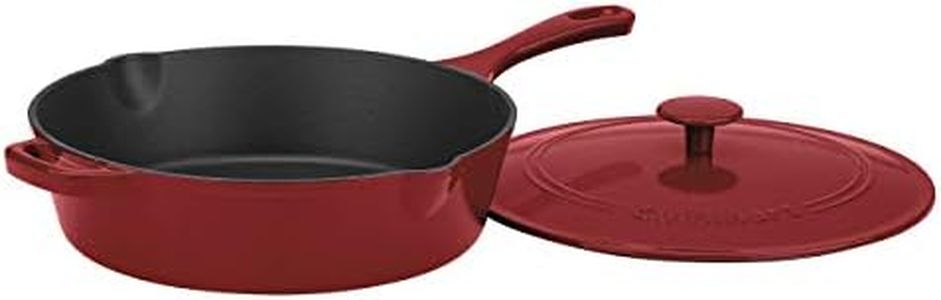 Cuisinart CI45-30CR 12 4.3l Chicken Fryer-red Perp Chefs Classic Enamelled Cast Iron