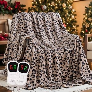 Homemate Heated Blanket Electric King Size - 100“x90“ Heating Blanket with 10 Fast Heat Levels 8 Hours Auto Off Ultra Soft Cozy Flannel Over-Heated Protection ETL Certification Keep Warming in Home