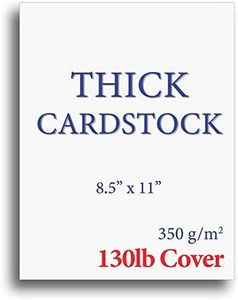 Extra Heavy Duty 130lb Cover Cardstock - Bright White - 350gsm 17pt Thick Paper for Inkjet & Laser Printers - 8-1/2" x 11" - 15 Pack