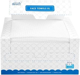 HOMEXCEL Toallitas faciales, toallitas desmaquillantes desechables de 25 x 30 cm, toallitas faciales suaves sin pelusas, toallitas faciales limpias, toallitas faciales biodegradables para pieles