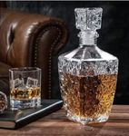 saiYum® European Style Crystal Clear Glass Decanter Storage Container for Liquor, Whisky, Vodka, Scotch, Wine, Rum, Brandy, Champagne, Tequila, Beer, Milk, Juice with Lid.