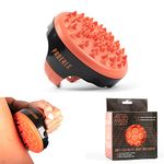 Phoenix Fitness RY1559 Anti Cellulite Massager for Muscle Soreness & Help Improve Blood Circulation, Exfoliating Body Scrub Brush, Deep Tissue Massage Black, Orange