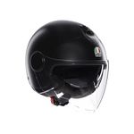 AGV - ETERES E2206, Jet Unisex Motorcycle Helmet, Open Face Motorbike Helmet with Antitheft Ring, Anti-Scratch and Anti-UV Visor, Instant Sweat Absorption Technology, Matt Black, S