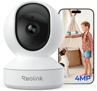 Reolink 2K 4MP WLAN Überwachungskamera Innen, 360°-Ansicht Baby Monitor mit Personen-/Tier-/Weinen-Erkennung, Auto-Tracking, 2,4 GHz WLAN Kamera Indoor, Privatmodus, 2-Wege-Audio, E1