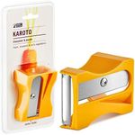 Karoto Carrot Sharpener | Vegetable Peeler | Veggie Peeler & Cucumber Peeler | Fun Kitchen Gadgets | from a Series of Unique Peelers for Kitchen | Fun Kitchen Stuff | by Monkey Business (Yellow)