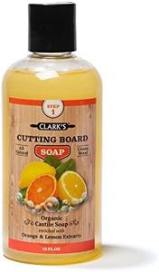 CLARK'S Cutting Board Soap - Enriched with Lemon and Orange Oils - Organic and Natural Butcher Block Cleaner - Cutting Boards Bulk - Organic Soap - Chopping Board Marble - Cutting Block Oil