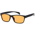 Gamma Ray Optics 900 Better Sleep Night Time Screen Glasses Blue Light Blocking Orange Lens for Computer Gaming TV Screen Viewing with 0.00x Magnification