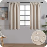 MRTREES Cupboard Curtain Kitchen Curtains 45 Drop 2 Panels Short Curtains For Bedroom Curtains For Kitchen Window Bathroom Bedroom Living Room 30x45 Inch 75x115 CM