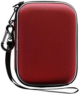 Lacdo EVA Shockproof Hard Drive Case for Western Digital WD My Passport Ultra WD Elements Gaming Drive Portable External Hard Drive 1TB 2TB 3TB 4TB 5TB USB 3.0 USB-C 2.5" HDD Travel Storage Bag, Red