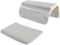 Licornism Bath Kneeler and Elbow Rest Pad Set Non-Slip Kneeling Pad, 1.18 Inch Thick Non-Slip Kneeling Pad with Storage Pockets,Bath Kneeling Pad for Bathing Baby