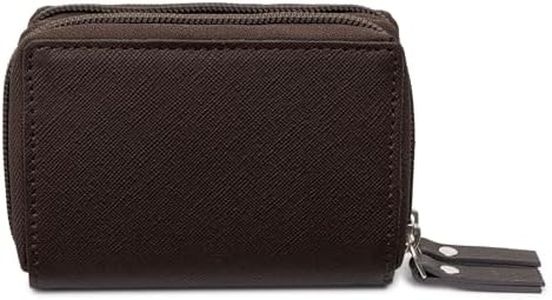 Alpine Swiss Womens Accordion Organizer Wallet Leather Credit Card Case ID Brown