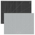 Headley Tools Thickened 36 x 48 Inch Self Healing Sewing Cutting Mat, A0 Rotary Cutting Sewing Mat for Crafts, Double Sided 5-Ply Table Cutting Board for Fabric Quilting Leather Hobby, Grey/Black