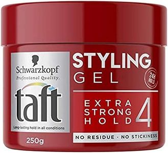 Schwarzkopf Taft Styling Gel, Extra Strong Hold, 24H Hold, All Hair Styles, 250g