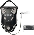 CyConncet Camping Shower Outdoor, 6.6 Gallons/25L Camping Shower Bag, TPU Shower Bag, Large Water Flow, Handheld Shower, Solar Shower, Portable Shower for Camping, Beach, Backpacking, White