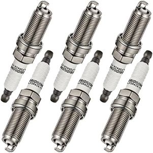 BDFHYK Set of 6 Iridium Spark Plug Compatible with Hyundai INFINITI Kia Nissan Scion Suzuki,1.8L 2.0L 2.4L 2.5L 2.7L 3.5L 3.8L 4.0L 4.5L 4.6L 5.6L L4 V6 V8, Engine Replacement for LFR5AIX-11 4469