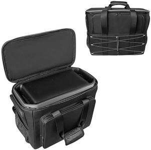 Jeachan Carrying Case Compatible with DJI Power 2000 Portable Power Station, Travel Storage Bag Anti-collision, Scratch-proof, Waterproof with Back and Sides Pockets for Charging Cable and Accessories