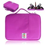 AYVANBER Colored Pencil Case 220 Slots Pen Holder,Waterproof Organizer Bag Portable Handy Painting Large Capacity Stationery Case for Watercolor Pens Or Markers and Stationery Supply (Purple)