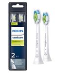 Philips Sonicare Diamond Clean Replacement Toothbrush Heads, Hx6062/65, Brushsync Technology, White, 2 count