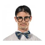 Amscan Nifty 50's Theme Party Classic Nerd Glasses, Black, 3.6 x 5.6"