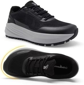 Men's Orthopedic Extra Wide Diabetic Shoes: Casual Plantar Fasciitis Bunions Recovery Orthotic Arch Support Hammer Toes Trekking Sneakers, Soft Shopping Athletic Camping Walking Shoes Black Size 11