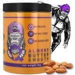 Q Gorilla Natural Almond Butter 1kg | Smooth Almond Butter | Creamy Texture | Unsalted Butter | Nut Butter | 100% Almonds | Vegan Butter | Plant-Based Protein | No Palm Oil