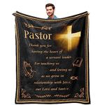 Kituzol Pastor Appreciation Gifts Blanket 50"X60" - Unique Pastor Gifts - Gifts for Pastor - Pastor’s Appreciation Decorations Gift - Funny Gift Idea for Pastors Throw Blankets - Christian Pastor Gift