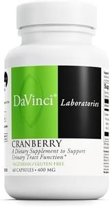 DAVINCI Labs Cranberry - Urinary Tract Health Support* - Cranberry Extract with Quinic, Citric & Malic Acid - Vegetarian, Gluten-Free - 60 Capsules