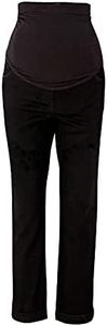 ChicWhisper Ladies Black Straight Leg Over Bump Maternity Jeans